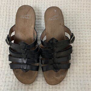 Dansko Leather Slip On Cork Heeled Shoes Women's US 8.5-9